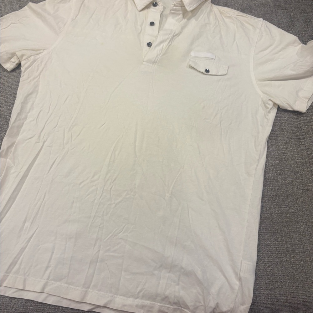 Prada Men's White Polo Shirt